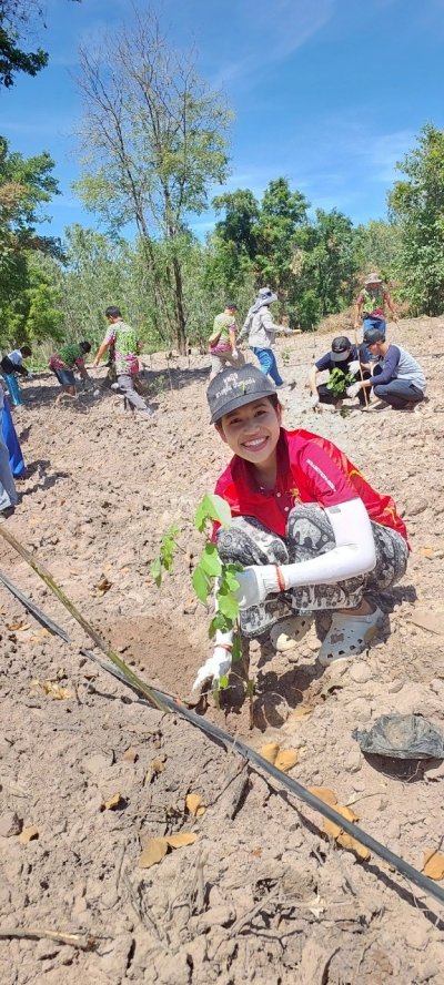 โครงการปลูกป่า ลดภาวะโลกร้อนปี 3 ณ ป่าชุมชนบ้านหนองปลิง ตำบลทุ่งกระบ่ำ อำเภอเลาขวัญ จังหวัดกาญจนบุรี