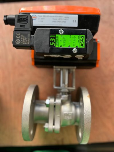 EBRO actuator ประกอบ Ball Valve Flanged