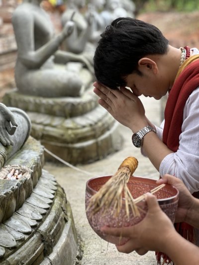 ทำบุญสร้างพระ บรรจุแผ่นดวงชะตาฐานพระ