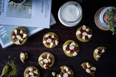 Matcha Macadamia & Chocolate Pecan Cookies