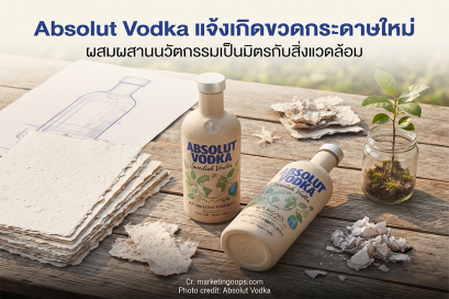 Absolut Vodka แจ้งเกิดขวดกระดาษใหม่ ผสมผสานนวัตกรรมเป็นมิตรกับสิ่งแวดล้อม