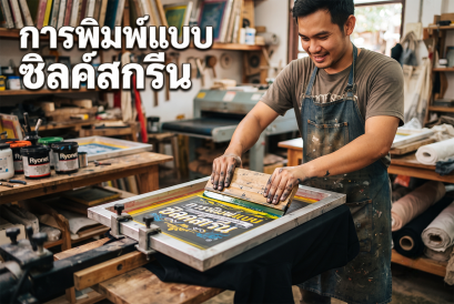 การพิมพ์แบบซิลค์สกรีน (Silk-Screen)