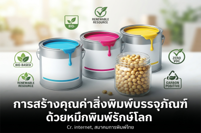 การสร้างคุณค่าสิ่งพิมพ์บรรจุภัณฑ์ด้วยหมึกพิมพ์รักษ์โลก