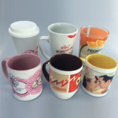 แก้วน้ำสกรีน แก้วมีหูจับ แก้วทรงสูง-กรวย