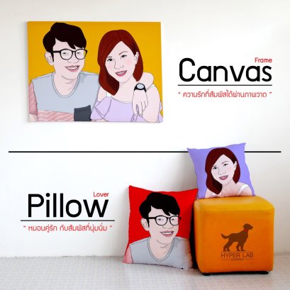 กรอบรูปแคนวาสและหมอนที่คุณออกแบบได้เอง