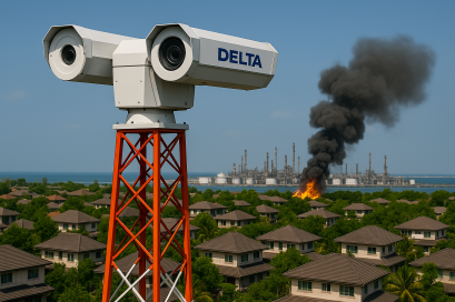 กล้องตรวจจับความร้อน  และกลุ่มควันไฟ