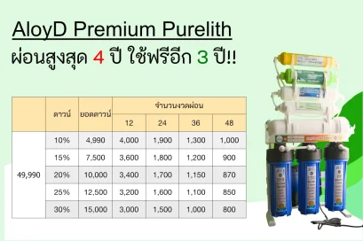 ผ่อนเครื่องกรองน้ำ AloyD Premium Purelith