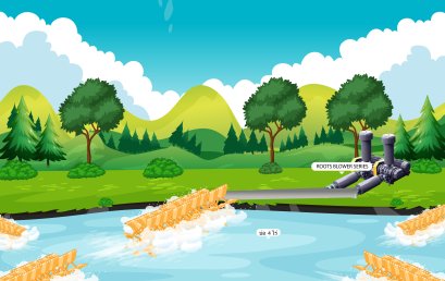 โครงการติดตั้งระบบเติมอากาศ  ฟาร์มกุ้ง - จังหวัดสุราษฎร์ธานี