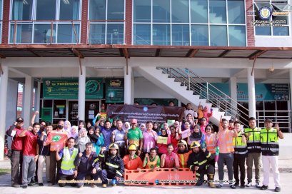 โครงการฝึกอบรมส่งเสริมความรู้ด้านสาธารณภัยและการป้องกันภัย (ฝึกซ้อมอพยพหนีไฟและระงับอัคคีภัยในอาคารสำนักงานเทศบาลฯ)