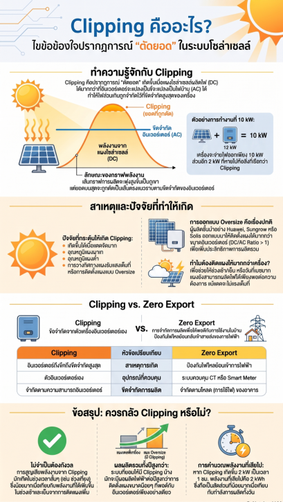 ทำความรู้จัก Clipping ในระบบโซล่าเซลล์