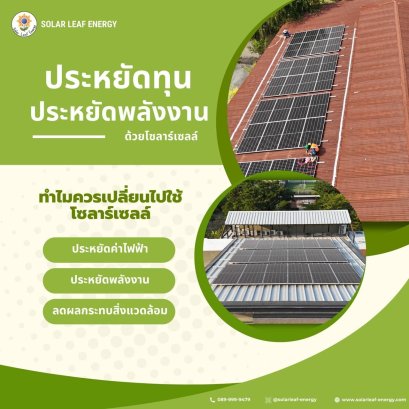 ประหยัดเงินด้วยโซลาร์เซลล์