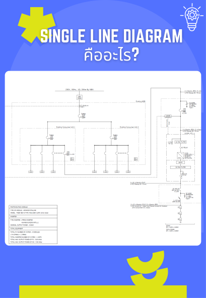 Single line diagram สำหรับโซลาร์เซลล์? คืออะไร?