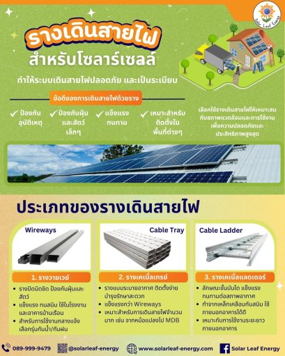 ประเภทของรางเดินสายไฟ : ระบบโซลาร์เซลล์