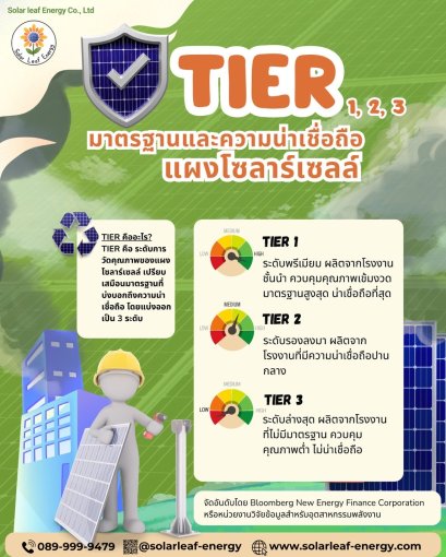 Tier 1, 2, 3 มาตรฐานและความน่าเชื่อถือของแผงโซลาร์เซลล์