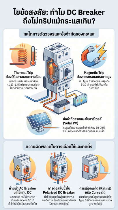 ทำไม DC Breaker ไม่ทริป