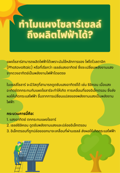 ทำไมแผงโซลาร์เซลล์ถึงผลิตไฟฟ้าได้?