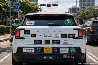 สติ๊กเกอร์ท้ายรถ Volvo EX30 
