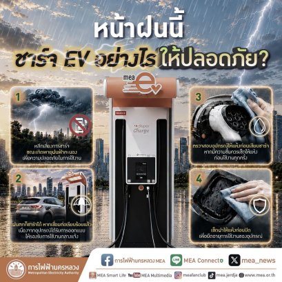 ชาร์จ EV อย่างไรให้ปลอดภัยกลางสายฝน