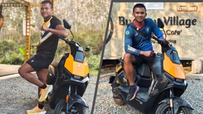 บัวขาว บัญชาเมฆ โพสต์ภาพคู่กับ FX Play Pro มอเตอร์ไซค์ไฟฟ้าลายพรางคู่ใจ