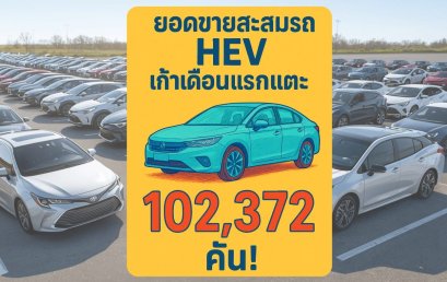 ทะลุแสน! ยอดขายสะสมรถ HEV เก้าเดือนแรกแตะ 102,372 คัน 
