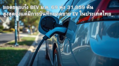 ยอดขายเก๋ง BEV ม.ค. 2569 ทะยาน 31,859 คัน สูงสุดตั้งแต่มีการบันทึกยอดขาย EV ในไทย