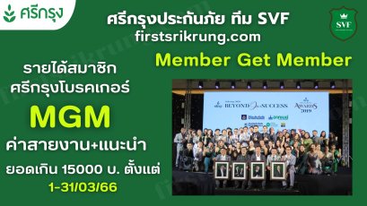 ค่าสายงาน+แนะนำยอดเกิน15000บ.ตั้งแต่1-31/3/66 