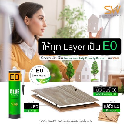 กาวปิดผิว E0 และไม้อัด E0 สินค้าเป็นมิตรต่อสิ่งแวดล้อม