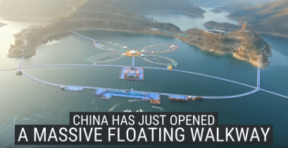 อลังการ จีนเปิดทางเดินลอยน้ำ สถานที่ท่องเที่ยวแห่งใหม่ในกุ้ยโจว