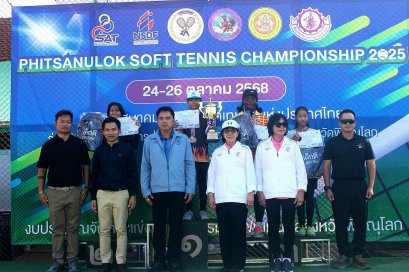    " 3 นักหวดสาวสุดปัง" น.ส.ฌัชชา กล่อมกมล , ด.ญ.เบลินด้า เอนจิ และ ด.ญ.ศิริกร พูนผล โชว์ฟอร์มคว้าคนละ 3 แชมป์ ในวันสุดท้ายของการแข่งขัน "พิษณุโลก ซอฟท์เทนนิส แชมเปี้ยนชิพ 2025"