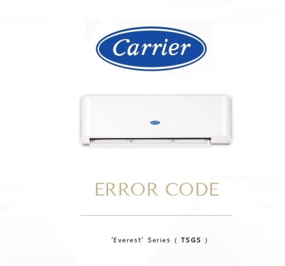 ERROR CODE CARRIER EVEREST (TSGS) 