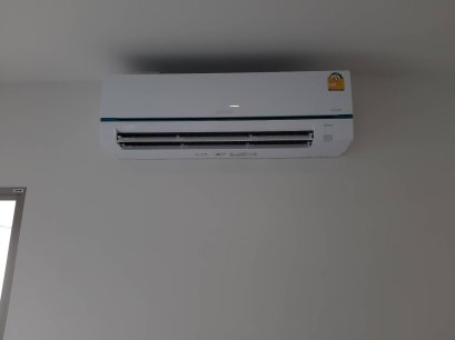 หมู่บ้าน Life In The Garden บ้านฉาง บ้านคุณวัชรี ติดตั้งแอร์ ติดผนัง (MITSU Mr.Slim GT-Seires เย็น..ฉลาด..ประหยัดไฟมากกว่า))