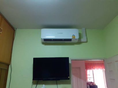 บางจาก-สวนศรีเมือง บ้านคุณนิทัศน์ ติดตั้งแอร์ แบบติดผนัง DELUXE Inverter (HEAVYDUTY แอร์มิตซูบิชิ เฮพวี่ดิวตี้ เย็นเร็ว..ทนทาน..ประหยัดไฟ)