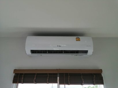 หมู่บ้านแกรนด์ พีเอ็มซี 7 (Grand PMC7) บ้านคุณอุบล5 ติดตั้งแอร์ แบบติดผนัง Fairy Inverter (GREE แอร์กรี ตัวจบ..ครบจริง)