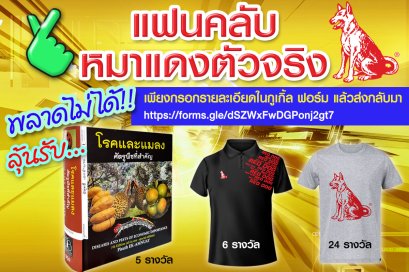 เชิญร่วมสนุกกับแฟนคลับหมาแดงตัวจริง ลุ้นรับรางวัลง่ายๆ