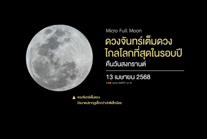 ดวงจันทร์เต็มดวงไกลโลกที่สุดในรอบปี คืนวันสงกรานต์