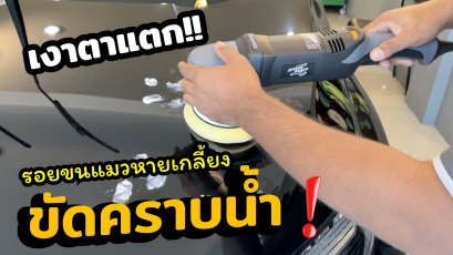 วิธีขัดรอยนขนแมว คราบน้ำฝังแน่น คราบขี้นก ขัดฟื้นฟูสีรถให้กลับมาใหม่ ด้วยเครื่องขัดสีรถ EX620 และน้ำยา 3D SPEED