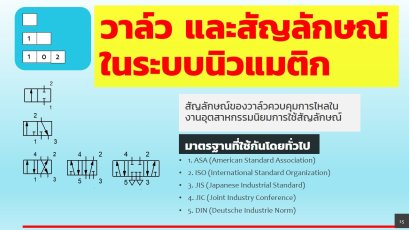 วาล์วและสัญลักษณ์ในระบบนิวแมติก คืออะไร