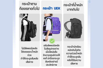 ทำไมกระเป๋านักเรียนส่วนใหญ่ไม่มีซัพพอร์ตหลัง