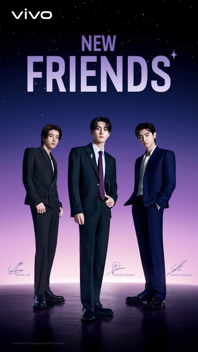 vivo V80 ชวนมาเปล่งประกายไปกับ 3 หนุ่ม ENHYPEN JUNGWON, JAKE และ SUNGHOON ในฐานะ vivo Friends สมาร์ตโฟนพอร์ตเทรตรุ่นใหม่จาก vivo ชูประสบการณ์ ZEISS Center-Stage Portrait ตอบโจทย์คนรุ่นใหม่ที่ต้องการแสดงตัวตนอย่างมั่นใจในแบบของตัวเอง