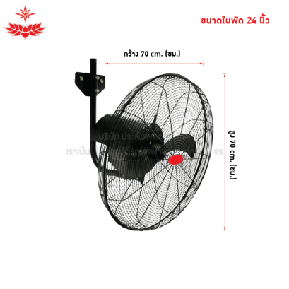 พัดลมติดเสาเต็นท์