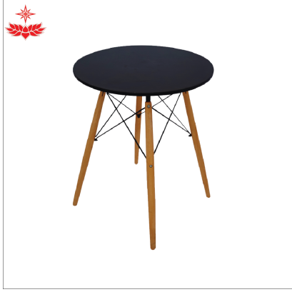 เช่าโต๊ะกลมขาไม้ (สีดำ)