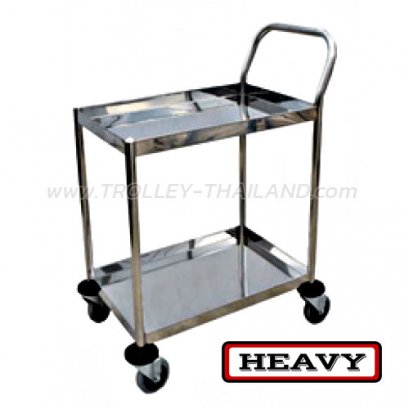 ST-21M รถเข็นสแตนเลส 2 ชั้น (มือจับข้างเดียว)