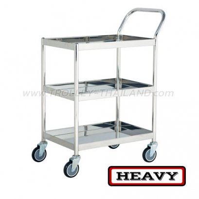 ST-31M รถเข็นสแตนเลส 3 ชั้น (มือจับข้างเดียว)