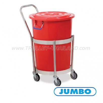 SRH40S รถเข็นดอลลี่กลมพร้อมถัง (พร้อมมือจับ)