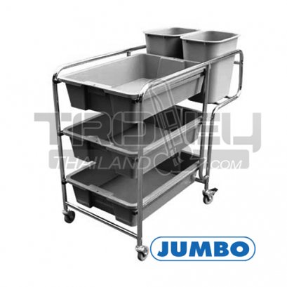 รถเข็นเก็บจานแบบถาด 3 ชั้น FT-0302
