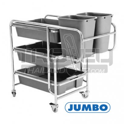 รถเข็นเก็บจานแบบถาด 3 ชั้น FT-0302L