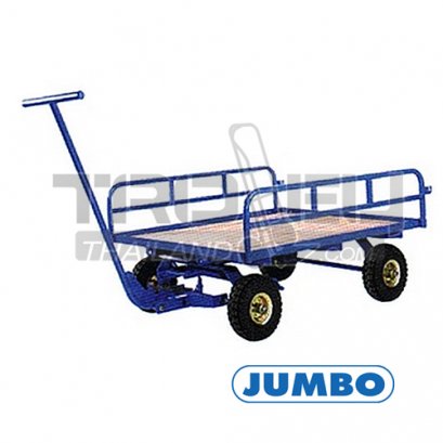MT-1508SN รถลากจูงด้วยมือขนาด L1790xW865xH1150 มม. มีแผงกั้นสองด้าน รับน้ำหนักสูงสุด 800 กก. JUMBO