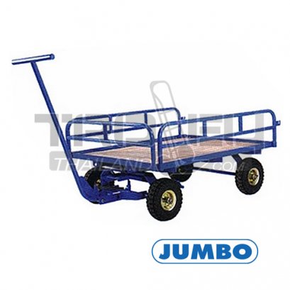 MT-1508TN รถลากจูงด้วยมือขนาด L1790xW865xH1150 มม. มีแผงกั้นสามด้าน รับน้ำหนักสูงสุด 800 กก. JUMBO