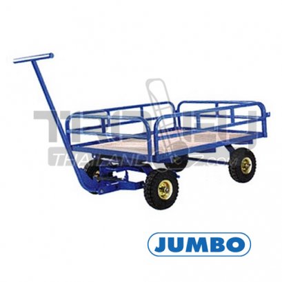 MT-1508FN รถลากจูงด้วยมือขนาด L1790xW865xH1150 มม. มีแผงกั้น 3 ด้าน รับน้ำหนักสูงสุด 800 กก. JUMBO