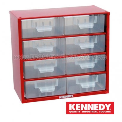 KEN-593-5100K กล่องเครื่องมือพลาสติกมีลิ้นชัก กล่องเก็บอะไหล่ (สีแดง) SERVICES CASES